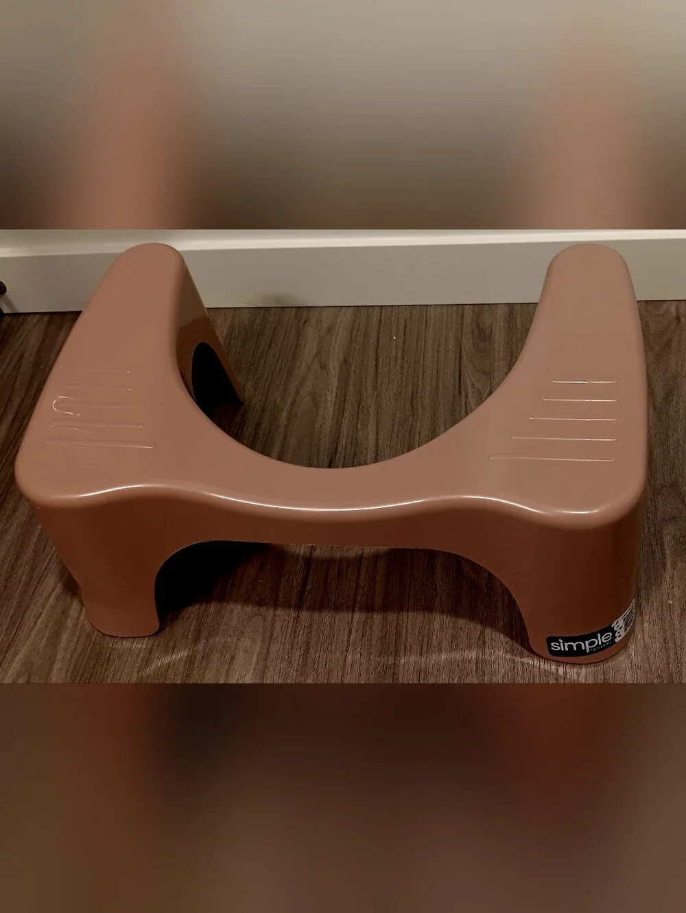 Simple Bathroom Foot Rest in Clay Cream Color